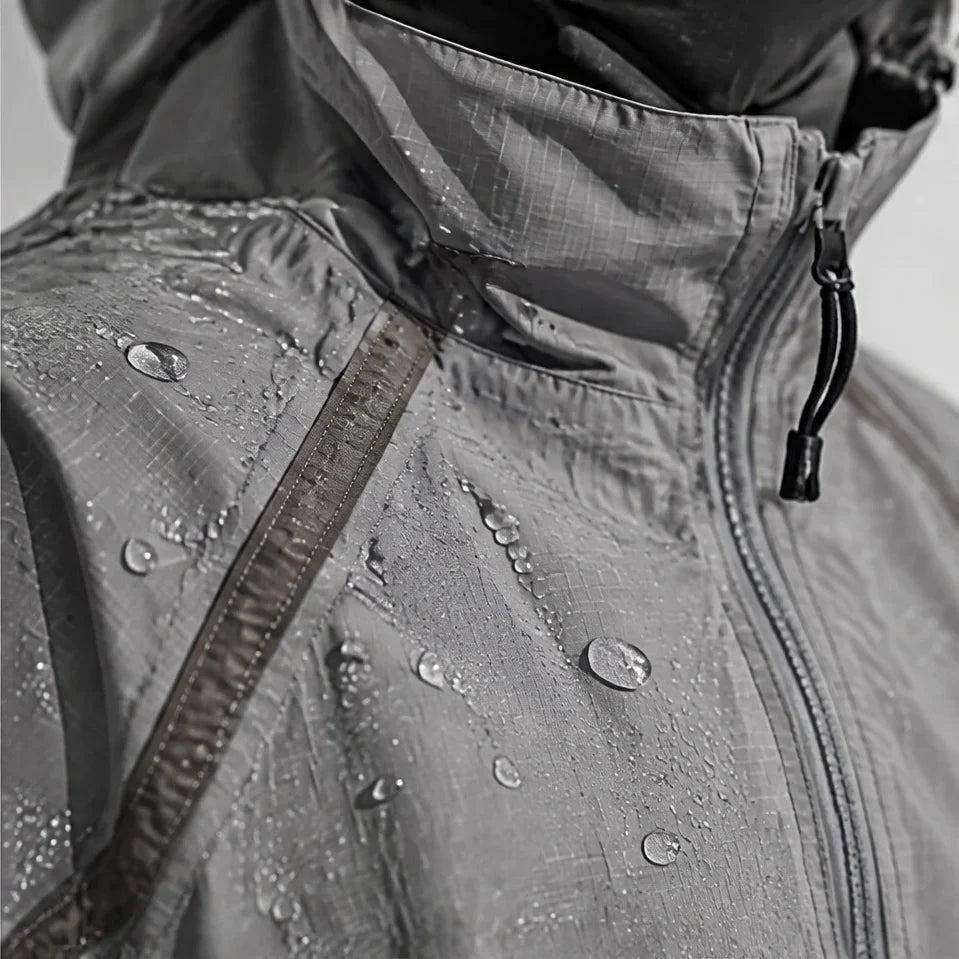 Bield - Unisex Windproof Breathable & Hooded Waterproof Jacket - Grey