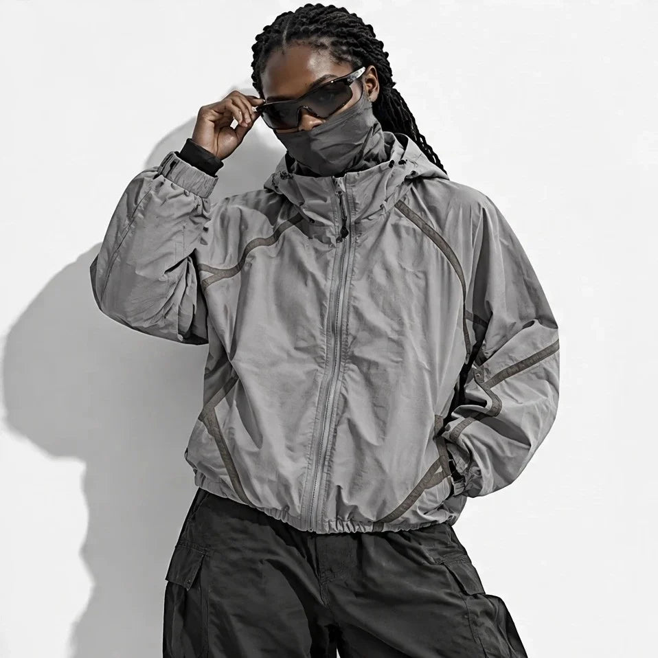 Bield - Unisex Windproof Breathable & Hooded Waterproof Jacket - Grey