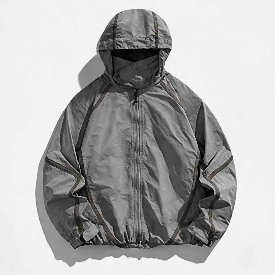 Bield - Unisex Windproof Breathable & Hooded Waterproof Jacket - Grey