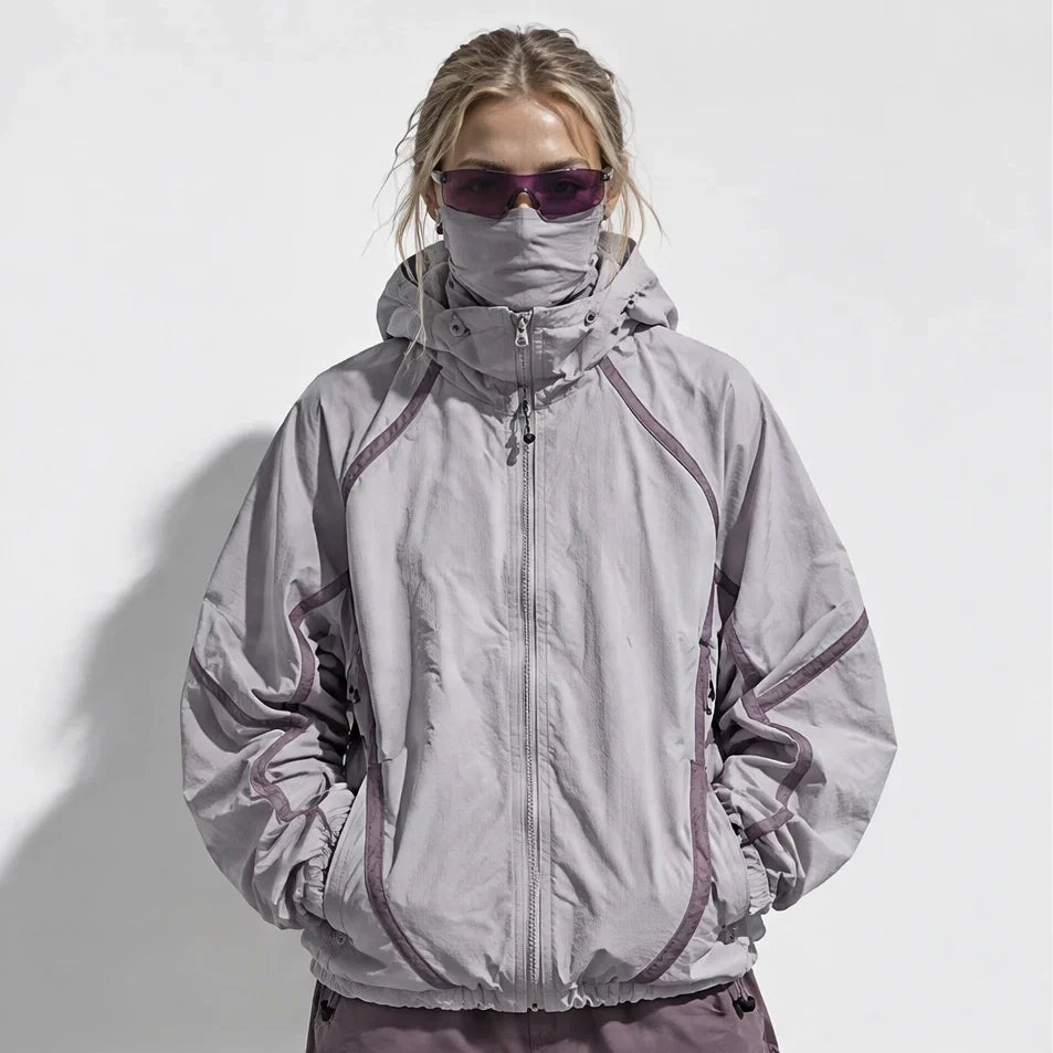 Bield - Unisex Windproof Breathable & Hooded Waterproof Jacket - Purple Pink