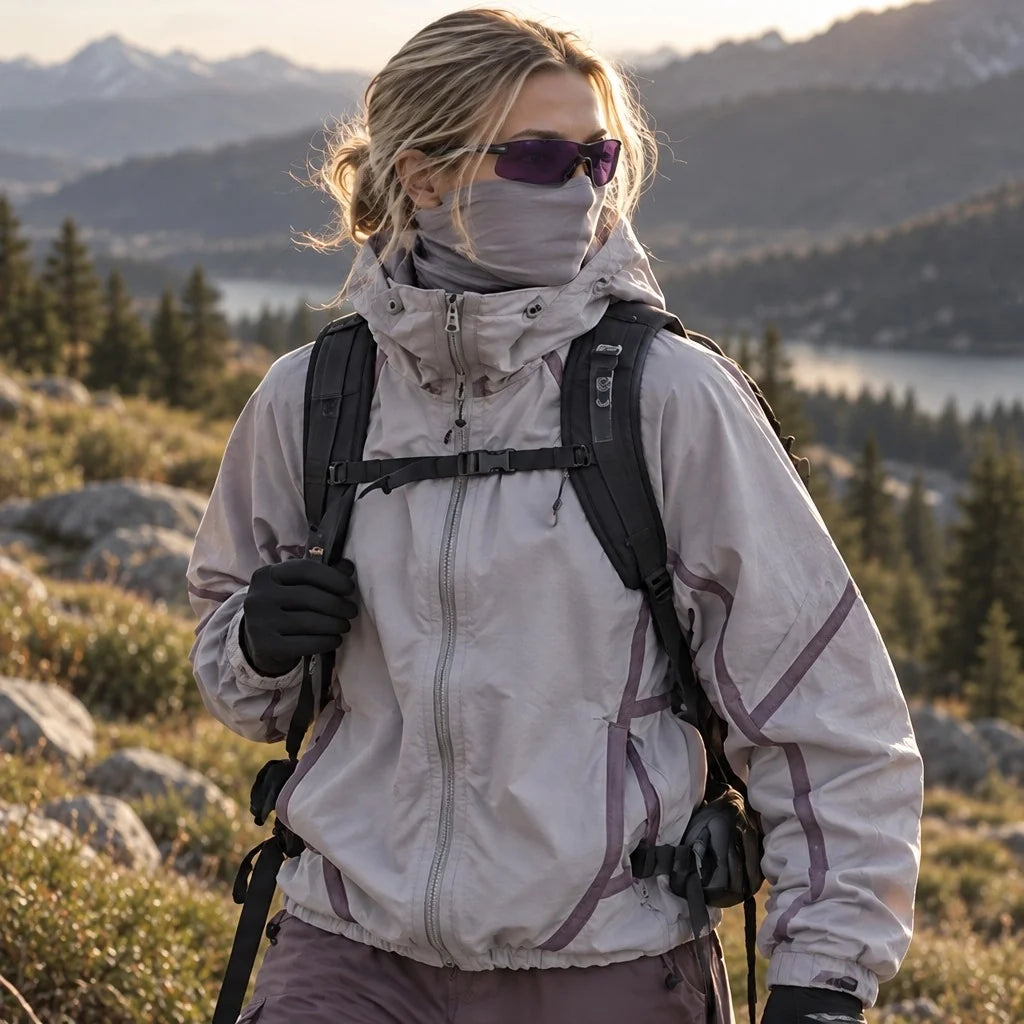 Bield - Unisex Windproof Breathable & Hooded Waterproof Jacket - Purple Pink