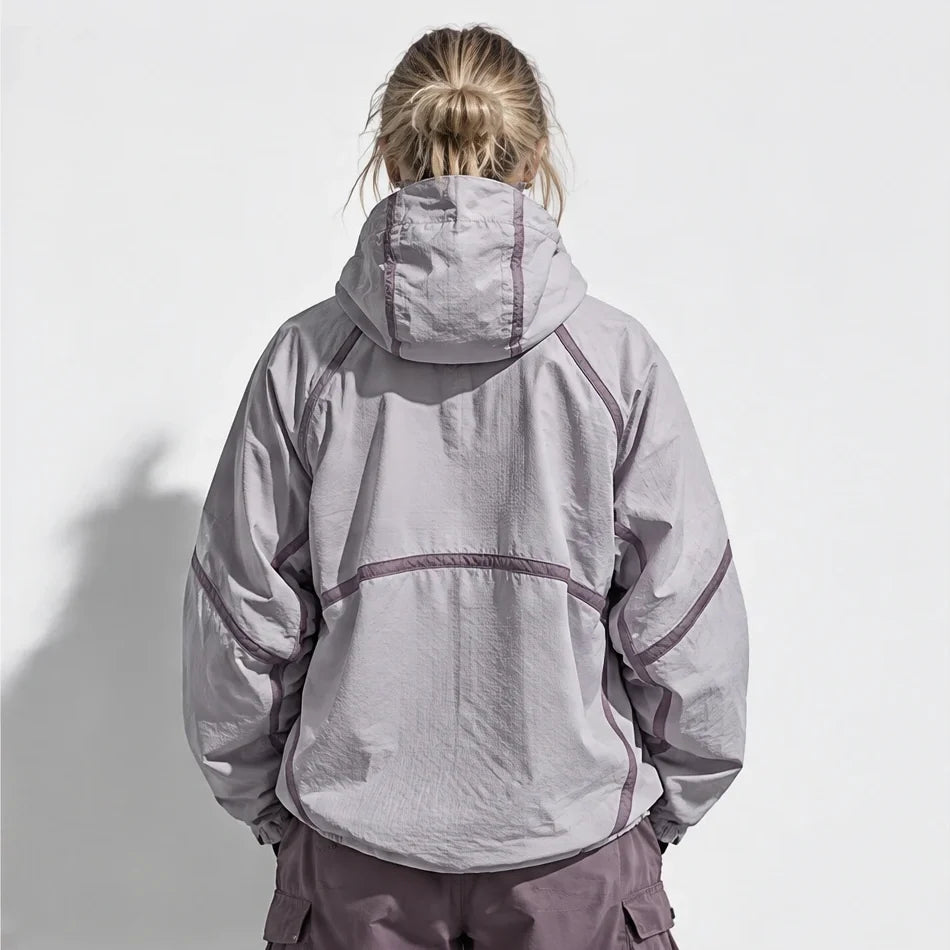 Bield - Unisex Windproof Breathable & Hooded Waterproof Jacket - Purple Pink