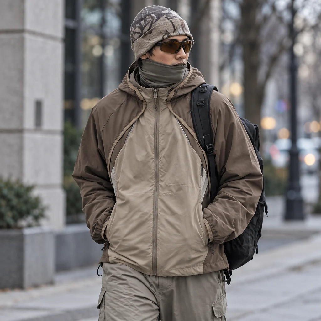 Spurn - Unisex Water-Repellent & Windproof 3-in-1 Lightweight Jacket - Brown