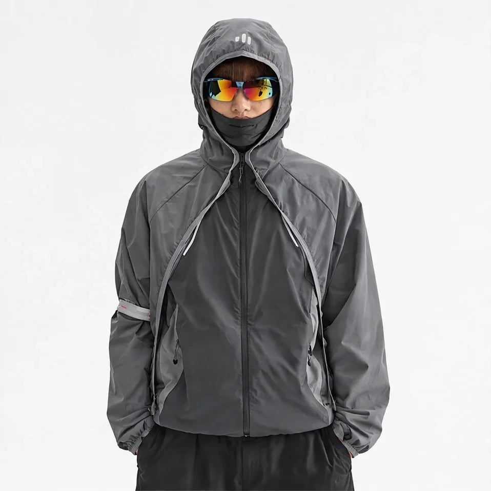 Spurn - Unisex Water-Repellent & Windproof 3-in-1 Lightweight Jacket - Grey