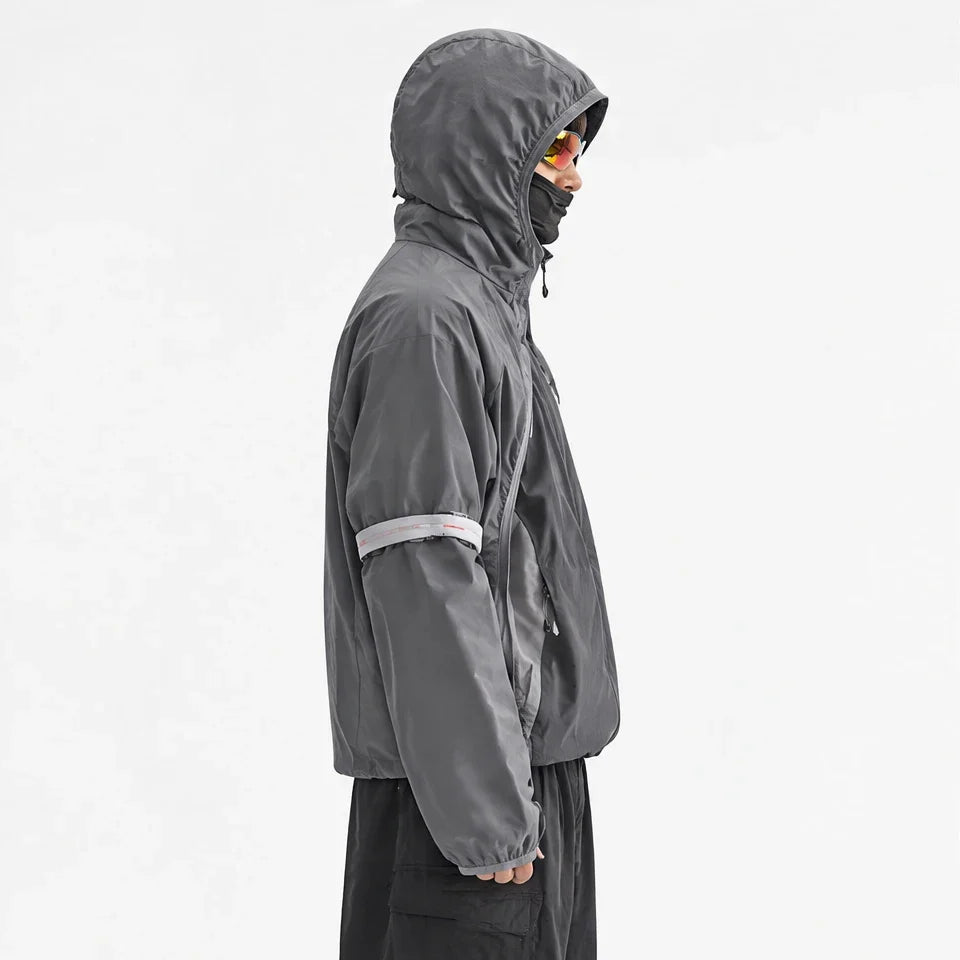 Spurn - Unisex Water-Repellent & Windproof 3-in-1 Lightweight Jacket - Grey