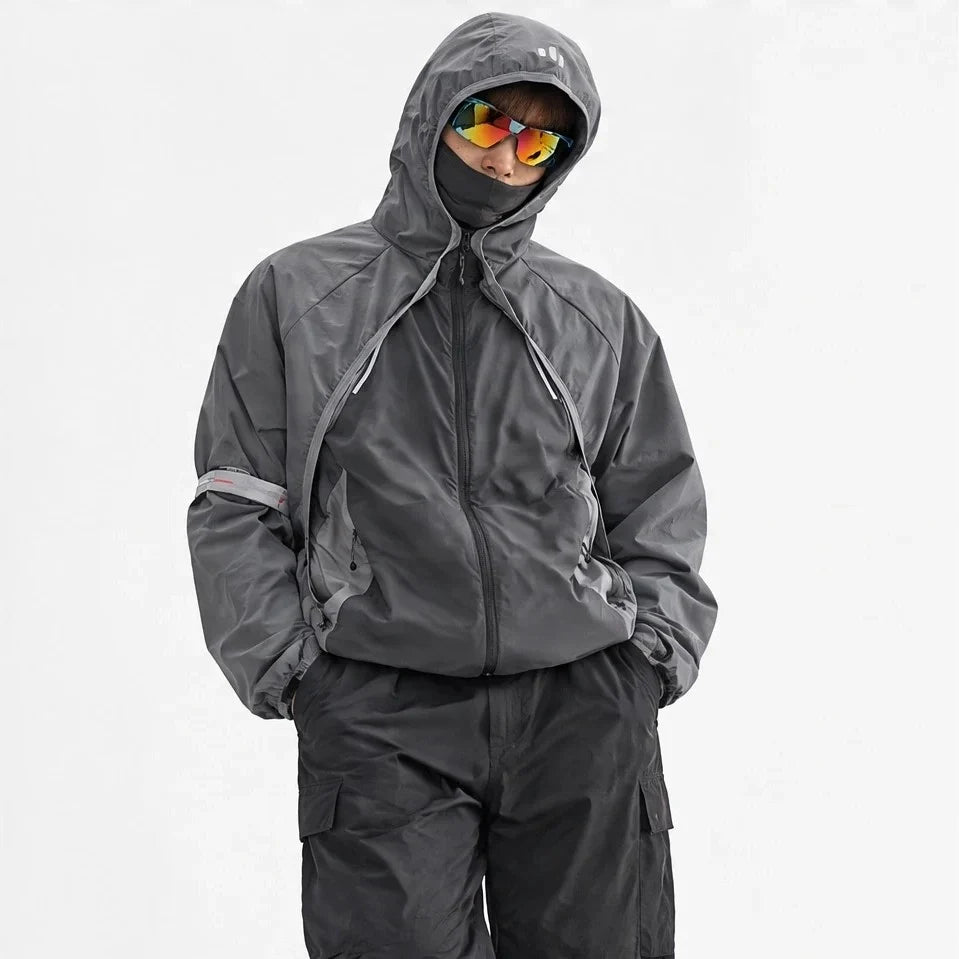 Spurn - Unisex Water-Repellent & Windproof 3-in-1 Lightweight Jacket - Grey