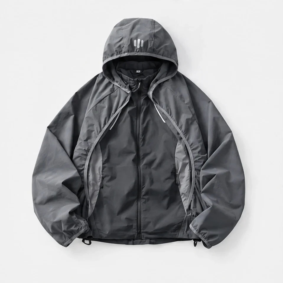 Spurn - Unisex Water-Repellent & Windproof 3-in-1 Lightweight Jacket - Grey