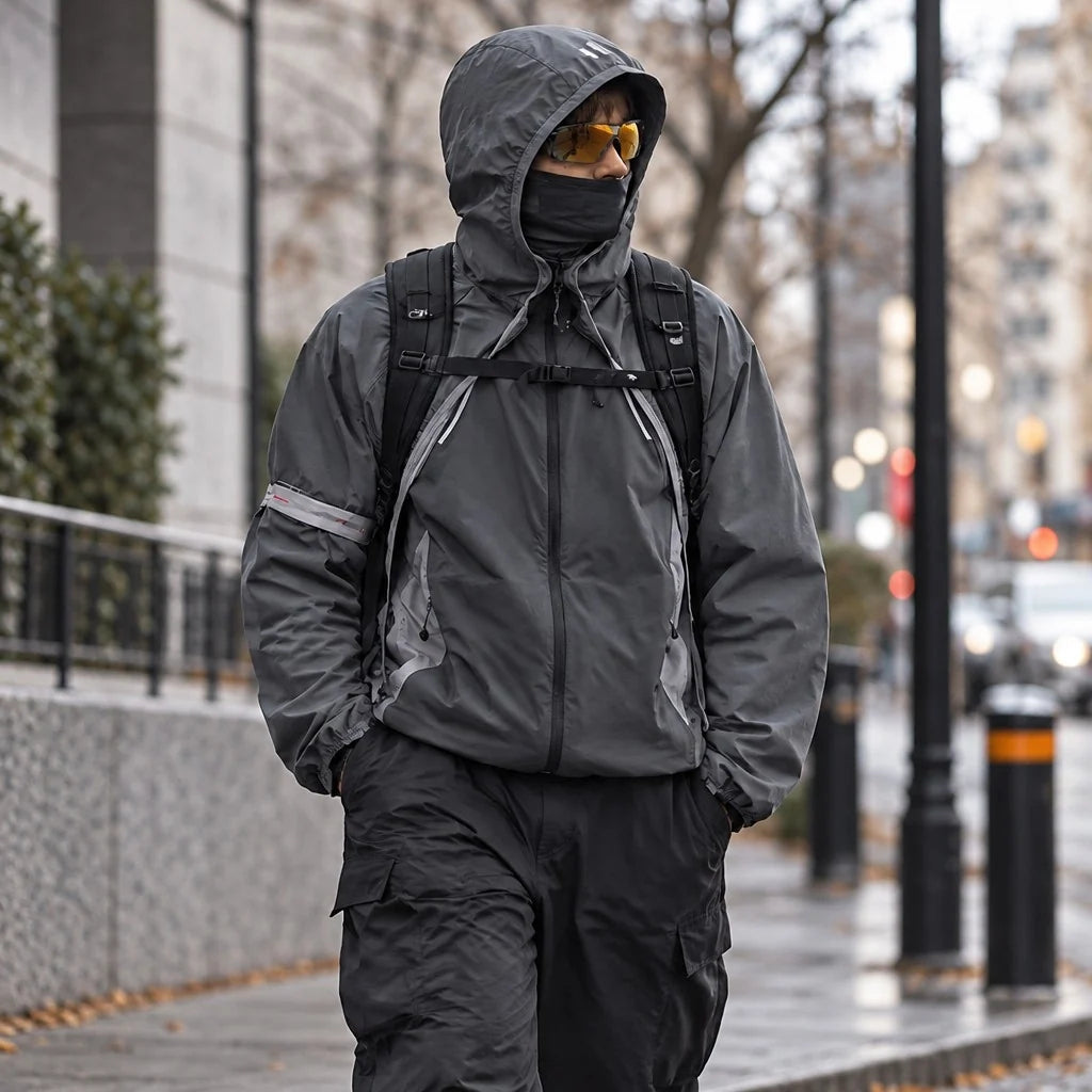 Spurn - Unisex Water-Repellent & Windproof 3-in-1 Lightweight Jacket - Grey