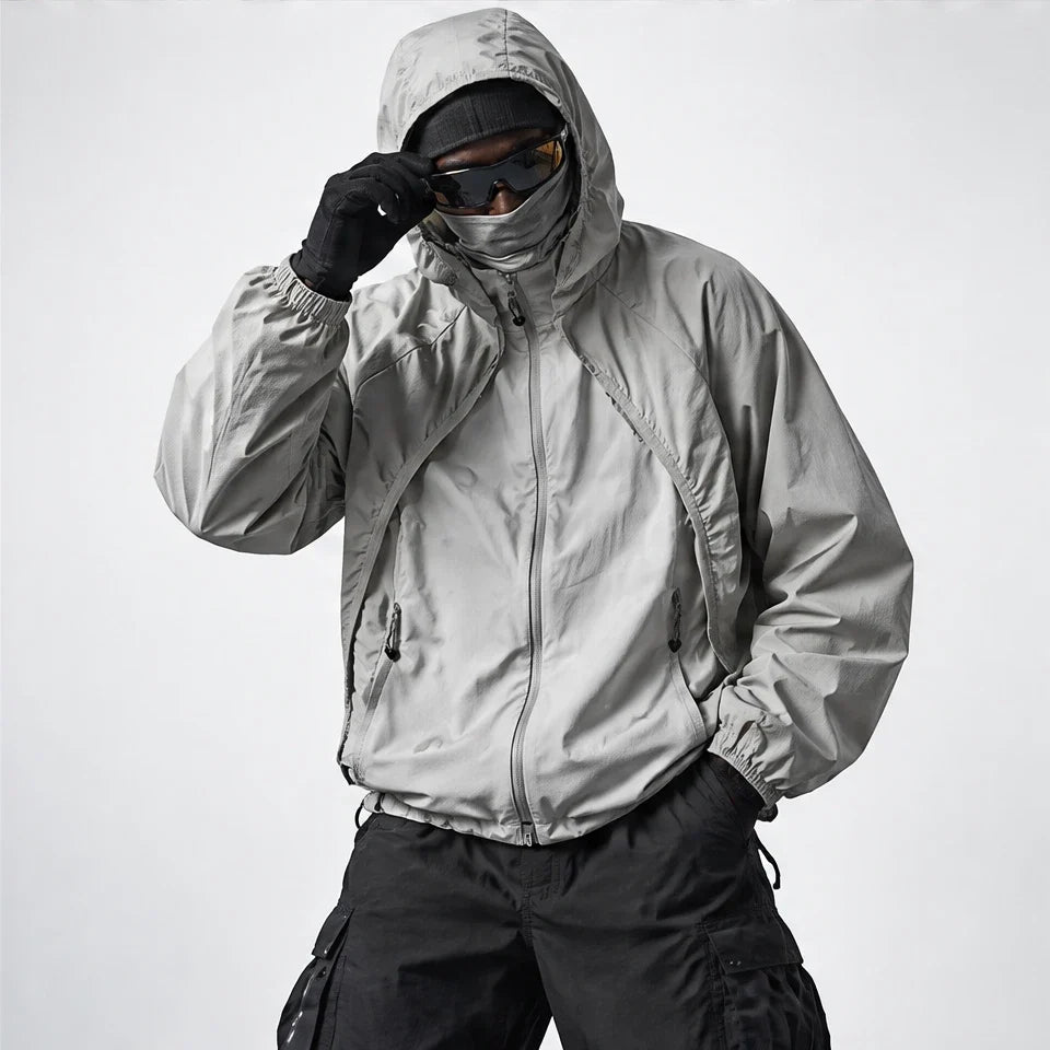 Spurn - Unisex Water-Repellent & Windproof 3-in-1 Lightweight Jacket - Light Grey