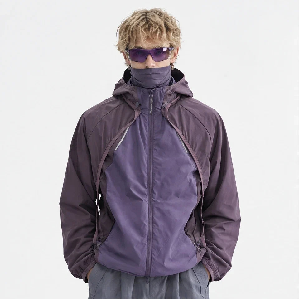 Spurn - Unisex Water-Repellent & Windproof 3-in-1 Lightweight Jacket - Purple
