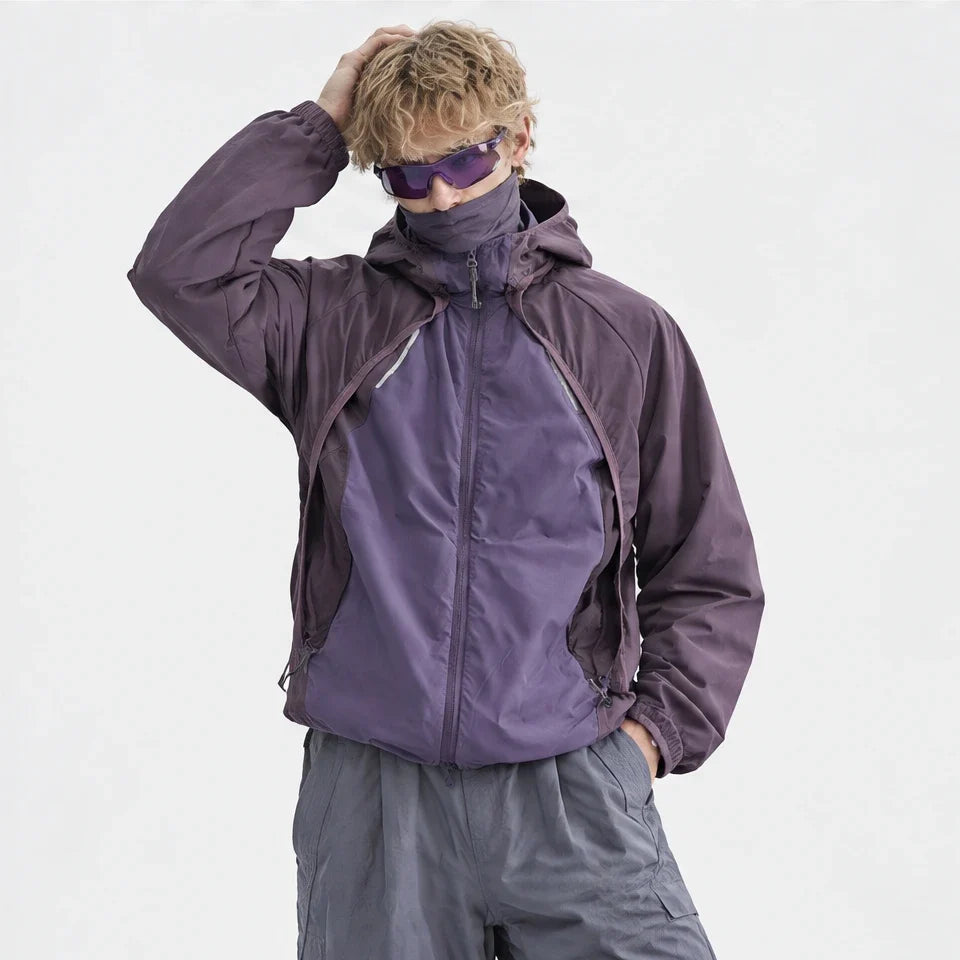 Spurn - Unisex Water-Repellent & Windproof 3-in-1 Lightweight Jacket - Purple