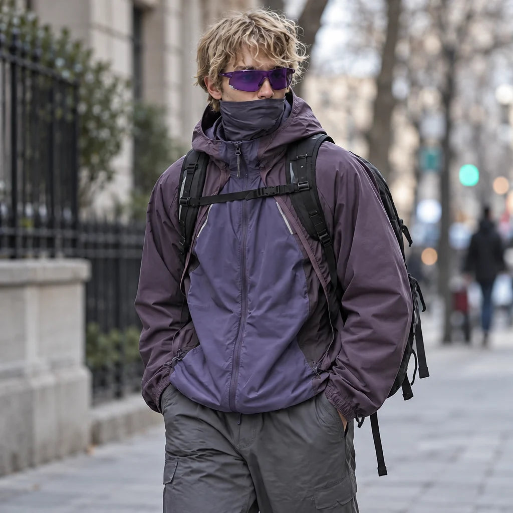 Spurn - Unisex Water-Repellent & Windproof 3-in-1 Lightweight Jacket - Purple