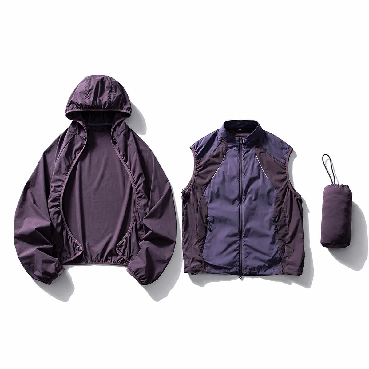 Spurn - Unisex Water-Repellent & Windproof 3-in-1 Lightweight Jacket - Purple