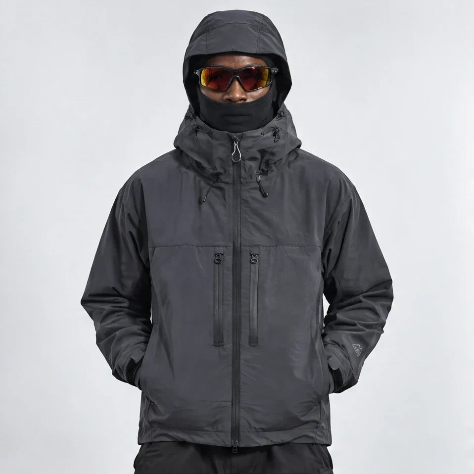 How - Unisex 12K Hooded Waterproof Jacket - Dark Grey
