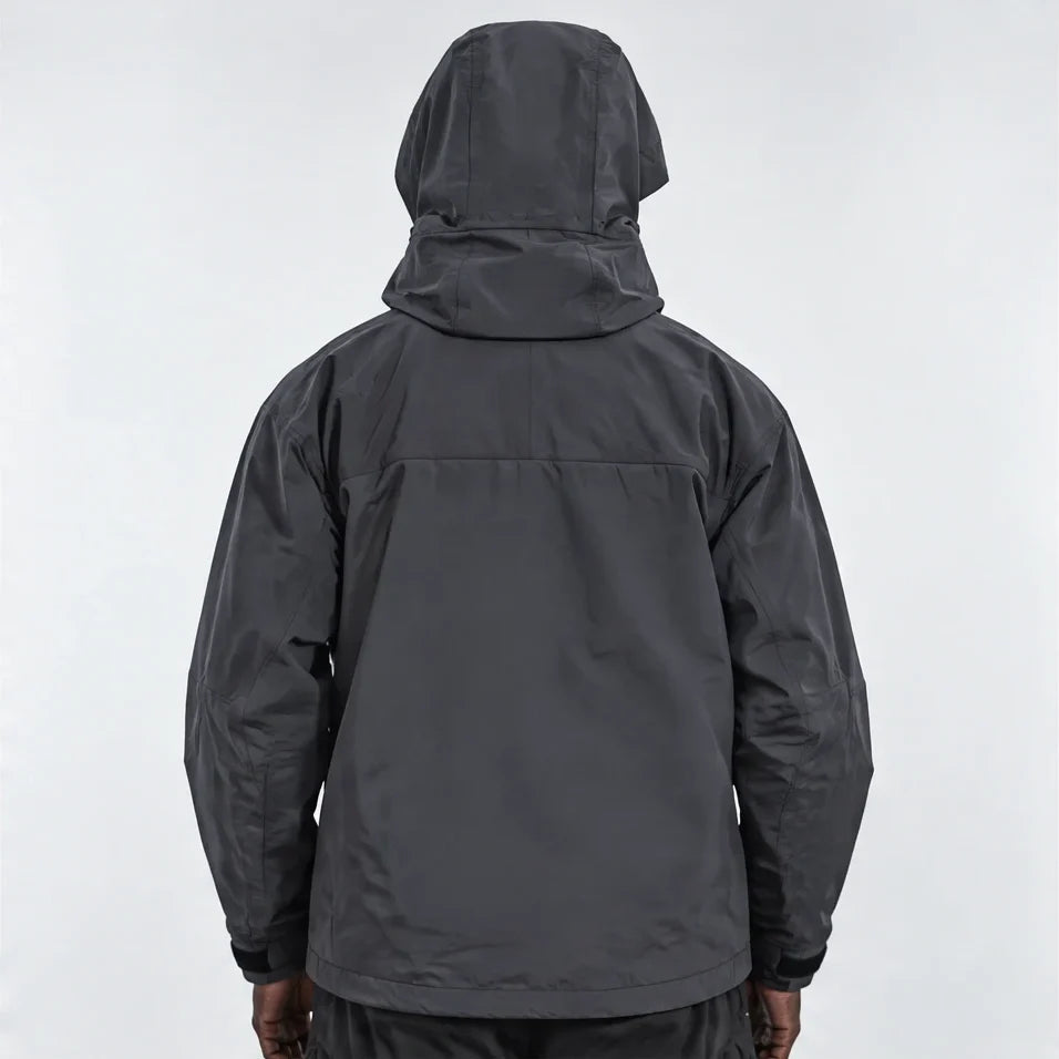 How - Unisex 12K Hooded Waterproof Jacket - Dark Grey