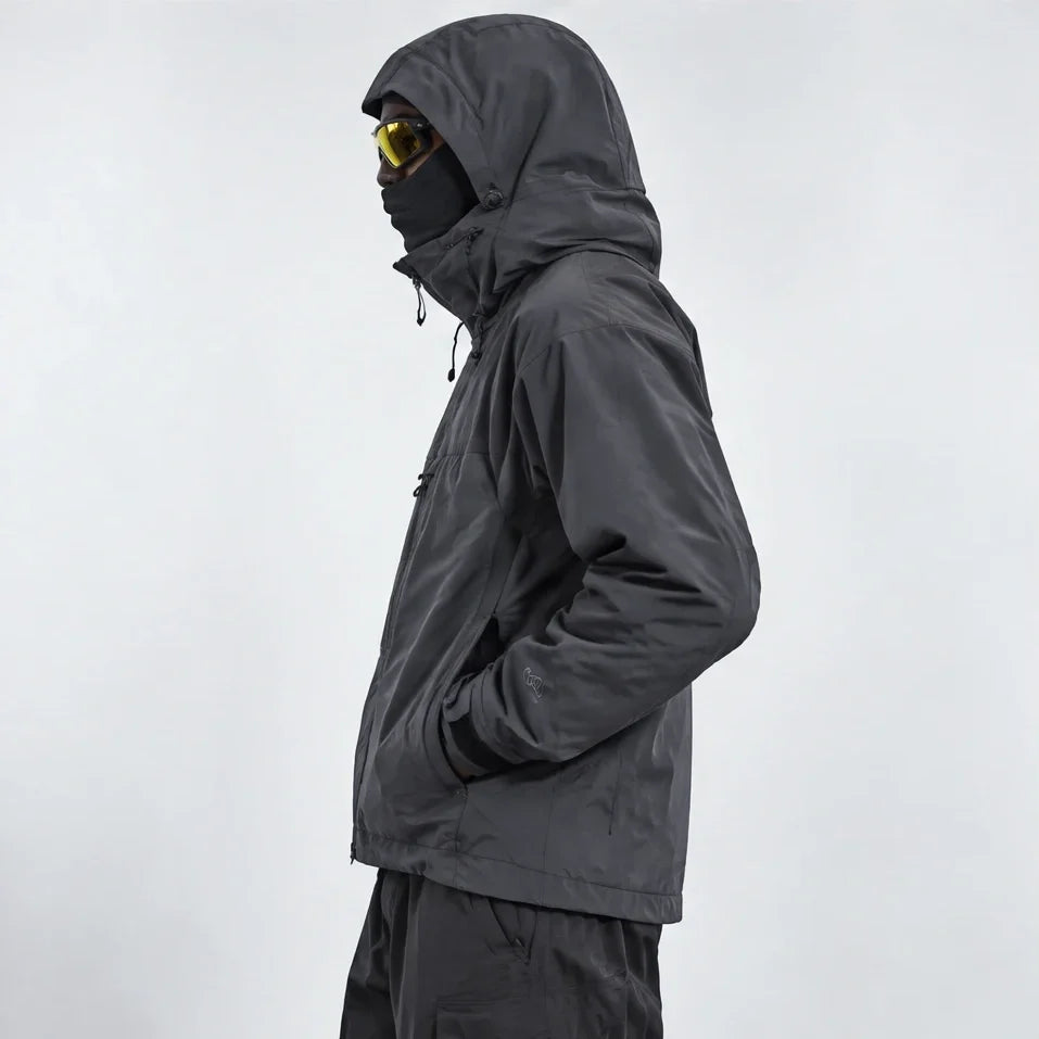 How - Unisex 12K Hooded Waterproof Jacket - Dark Grey