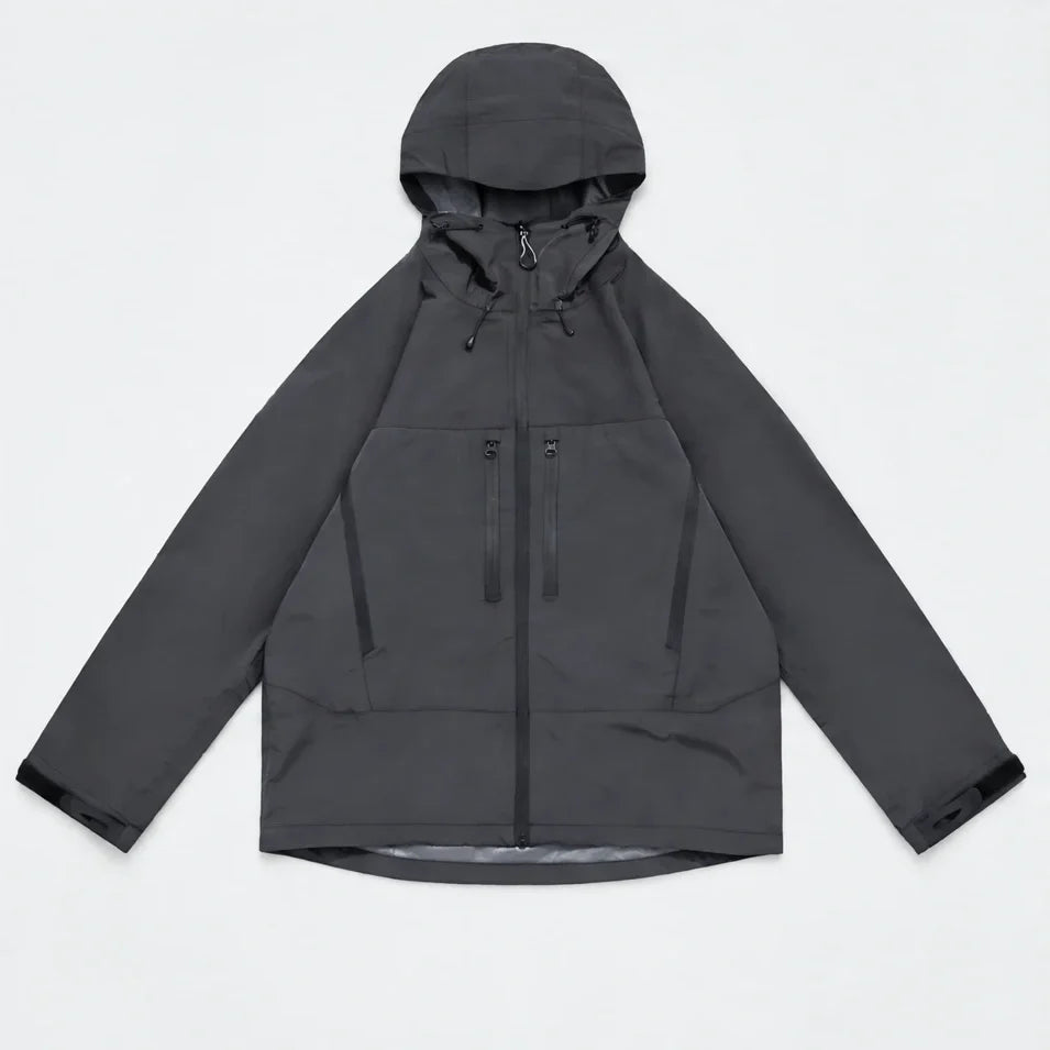 How - Unisex 12K Hooded Waterproof Jacket - Dark Grey