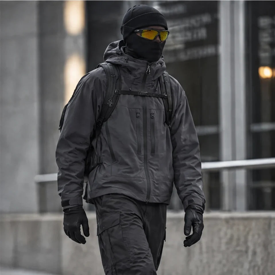 How - Unisex 12K Hooded Waterproof Jacket - Dark Grey