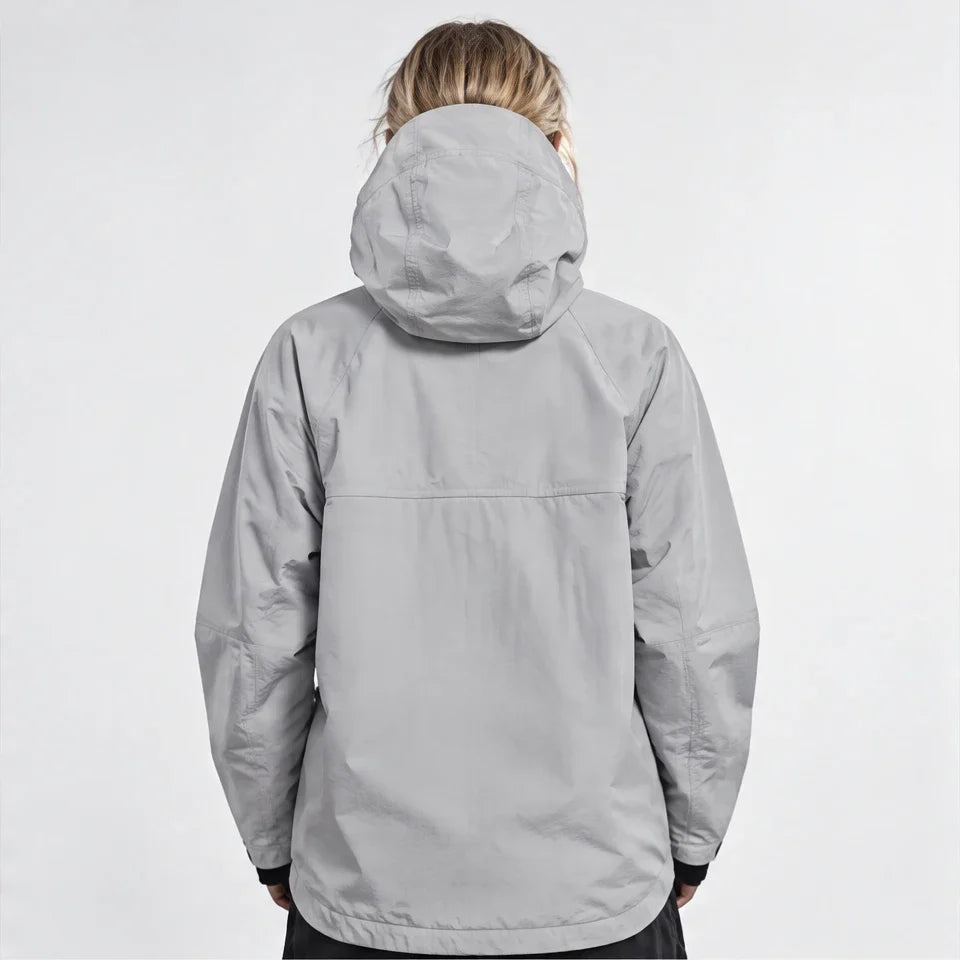 How - Unisex 12K Hooded Waterproof Jacket - Light Grey
