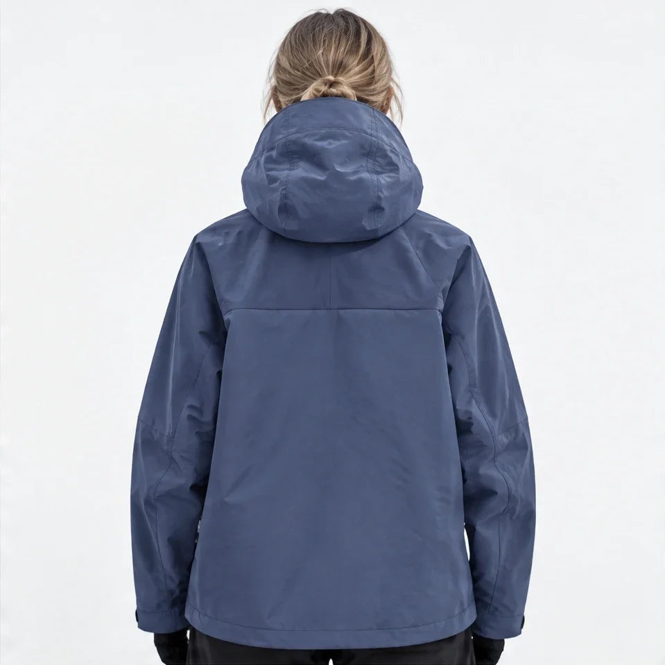 How - Unisex 12K Hooded Waterproof Jacket - Navy Blue