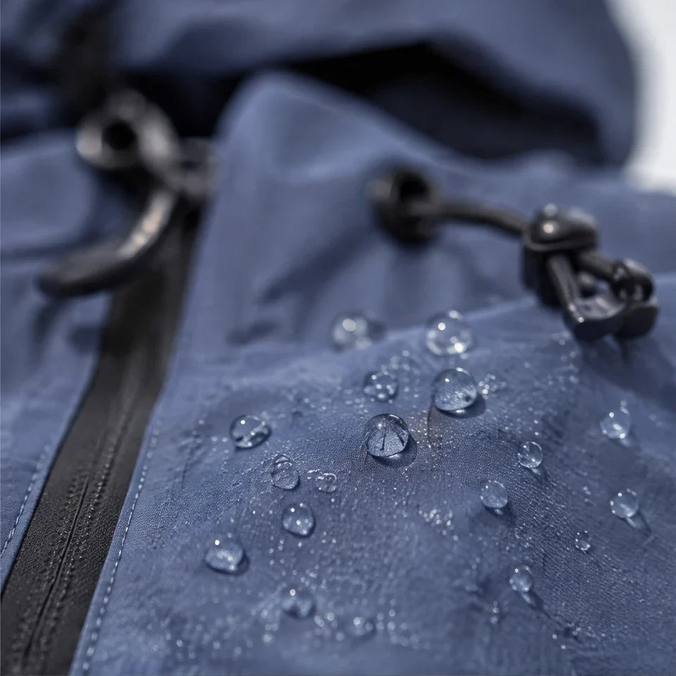 How - Unisex 12K Hooded Waterproof Jacket - Navy Blue