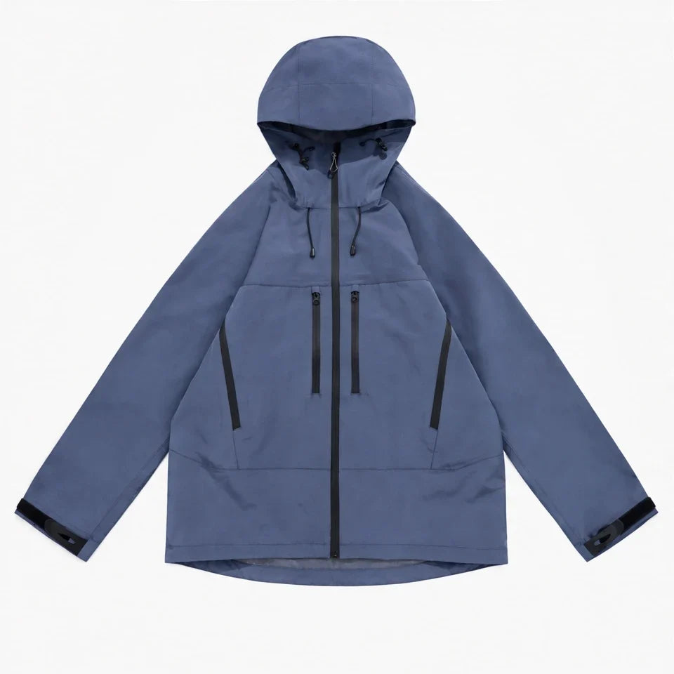 How - Unisex 12K Hooded Waterproof Jacket - Navy Blue