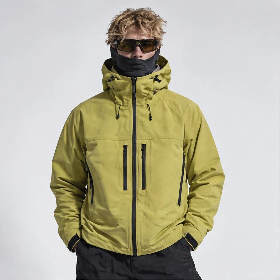 How - Unisex 12K Hooded Waterproof Jacket - Yellow