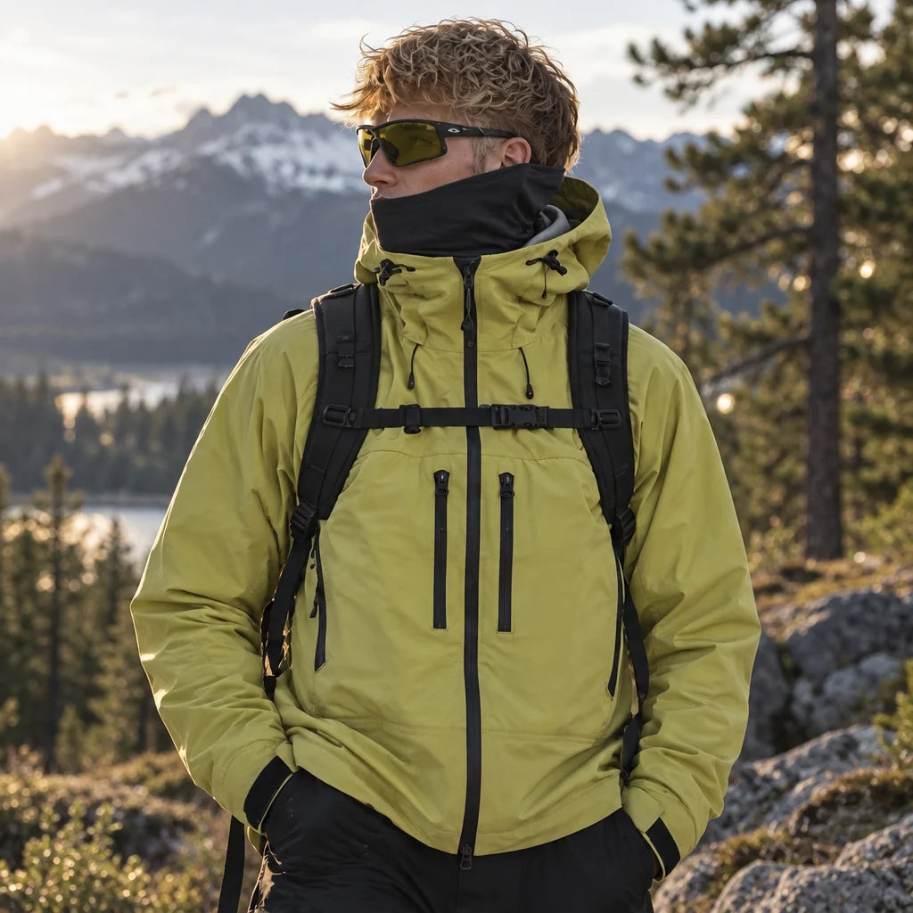 How - Unisex 12K Hooded Waterproof Jacket - Yellow