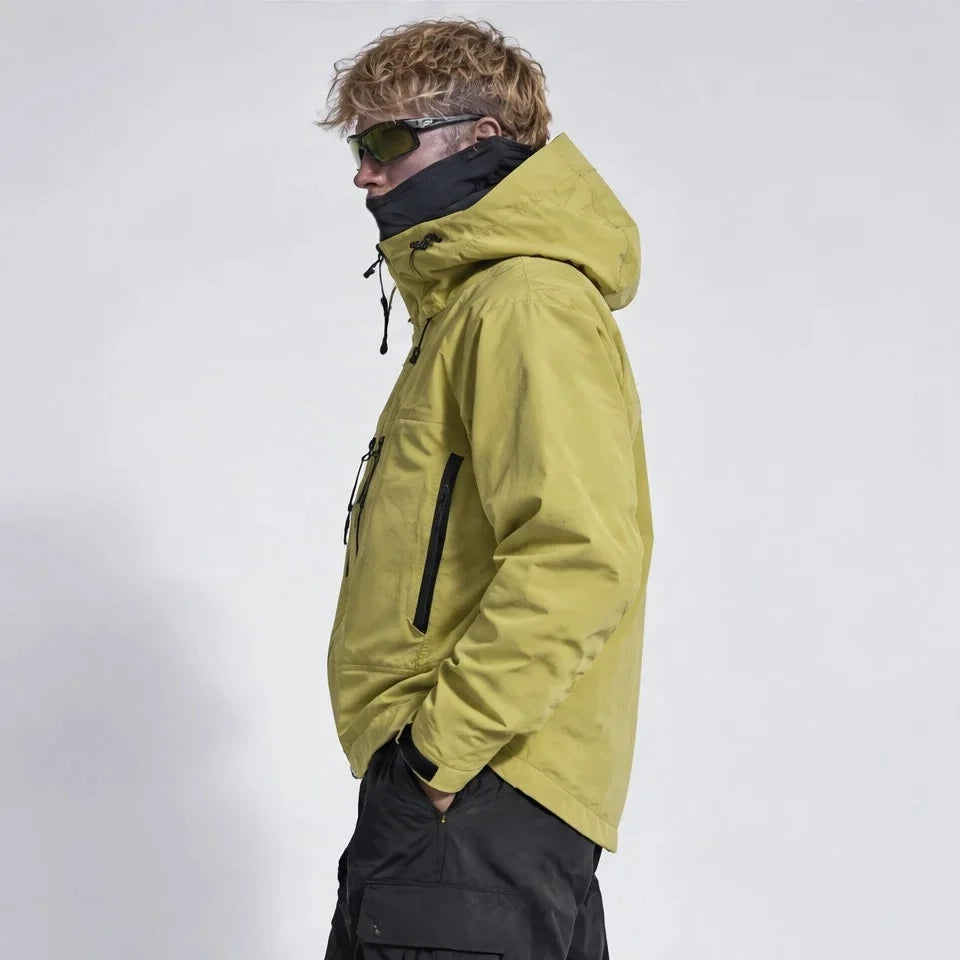 How - Unisex 12K Hooded Waterproof Jacket - Yellow