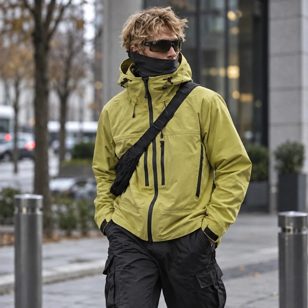How - Unisex 12K Hooded Waterproof Jacket - Yellow
