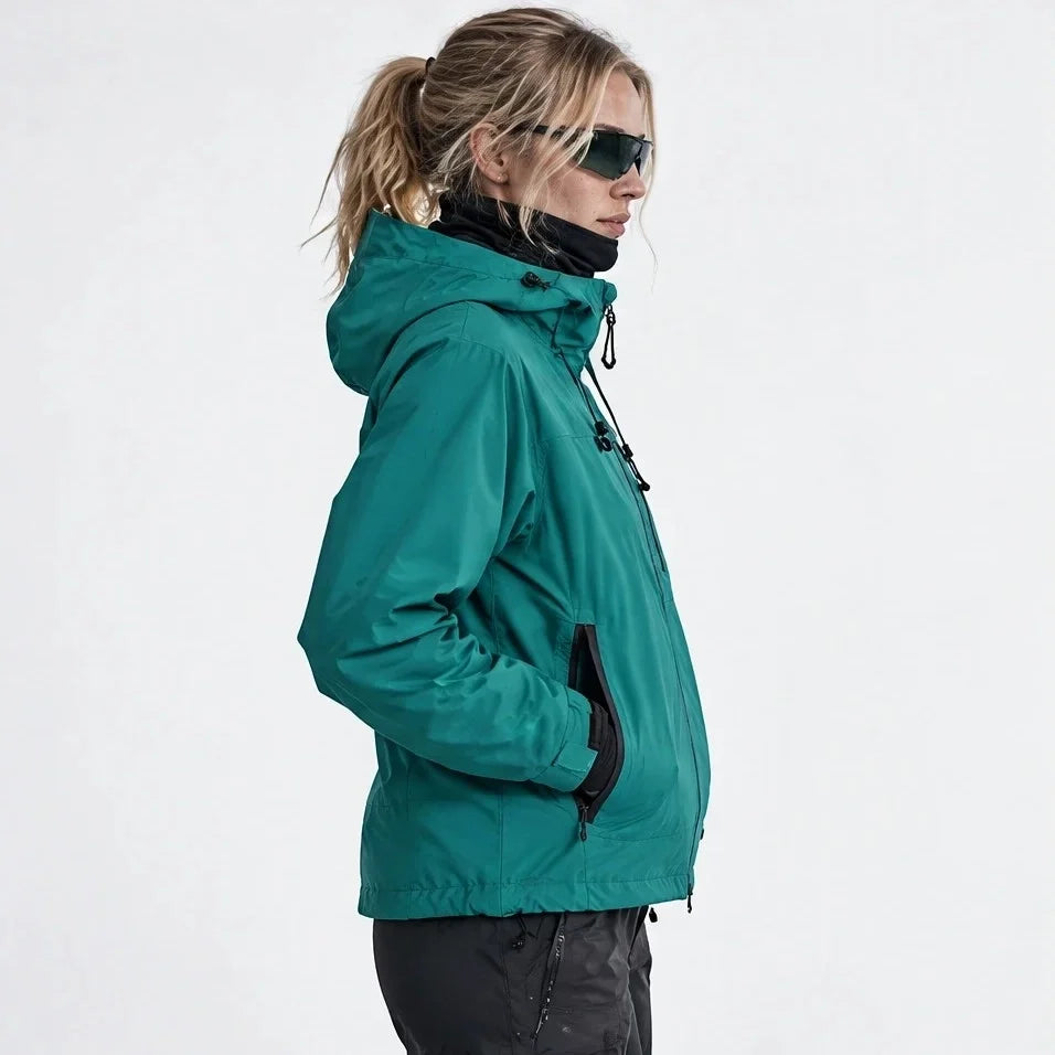 Caw - Unisex Windproof Breathable & Packable Waterproof Jacket - Dark Green