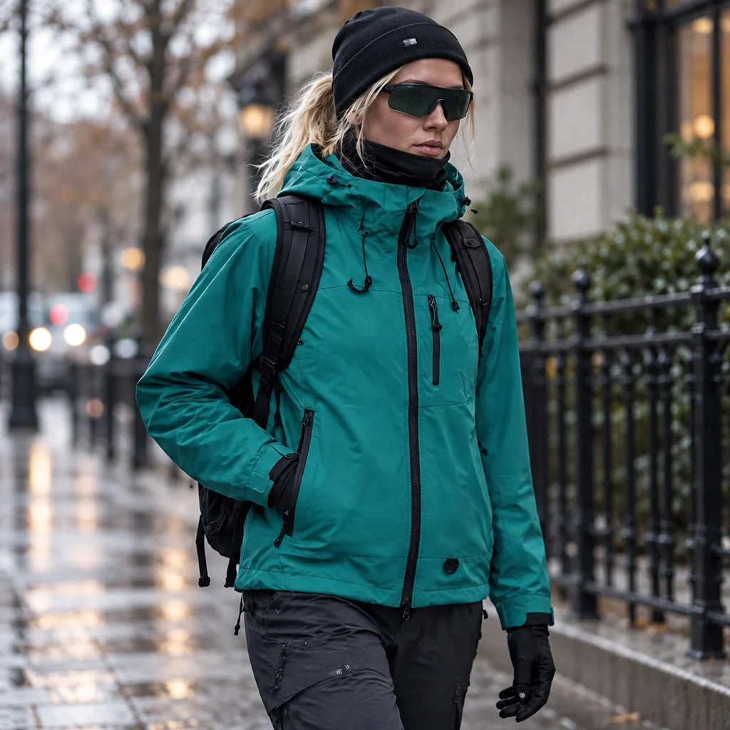 Caw - Unisex Windproof Breathable & Packable Waterproof Jacket - Dark Green