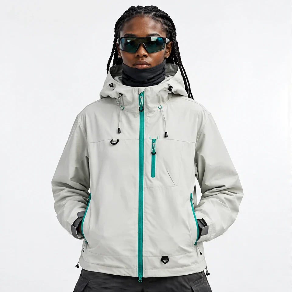 Caw - Unisex Windproof Breathable & Packable Waterproof Jacket - Grey