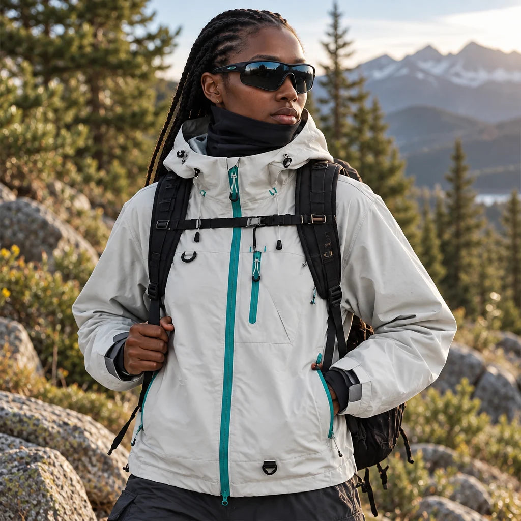 Caw - Unisex Windproof Breathable & Packable Waterproof Jacket - Grey