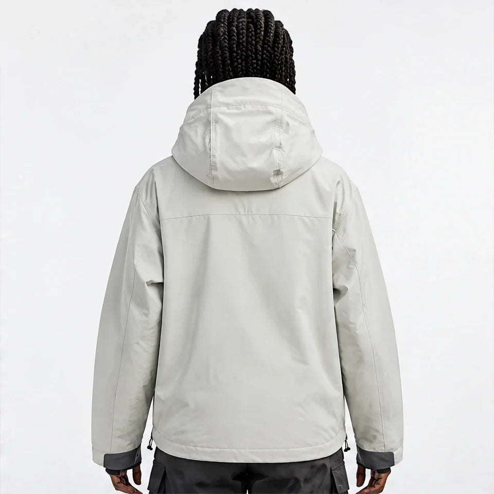 Caw - Unisex Windproof Breathable & Packable Waterproof Jacket - Grey
