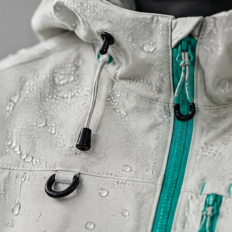 Caw - Unisex Windproof Breathable & Packable Waterproof Jacket - Grey