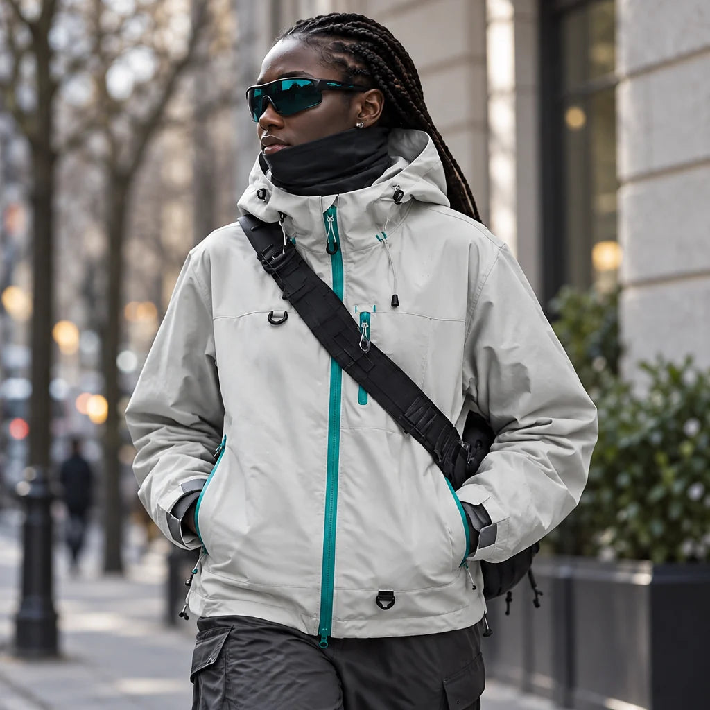 Caw - Unisex Windproof Breathable & Packable Waterproof Jacket - Grey