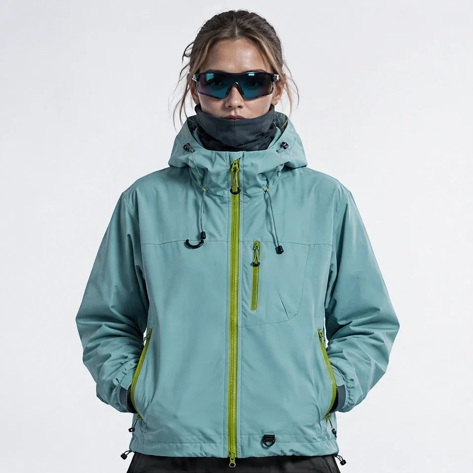 Caw - Unisex Windproof Breathable & Packable Waterproof Jacket - Light green