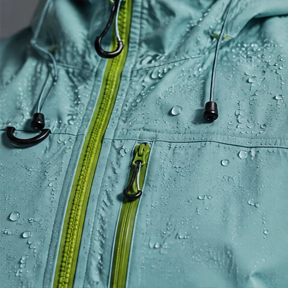 Caw - Unisex Windproof Breathable & Packable Waterproof Jacket - Light green