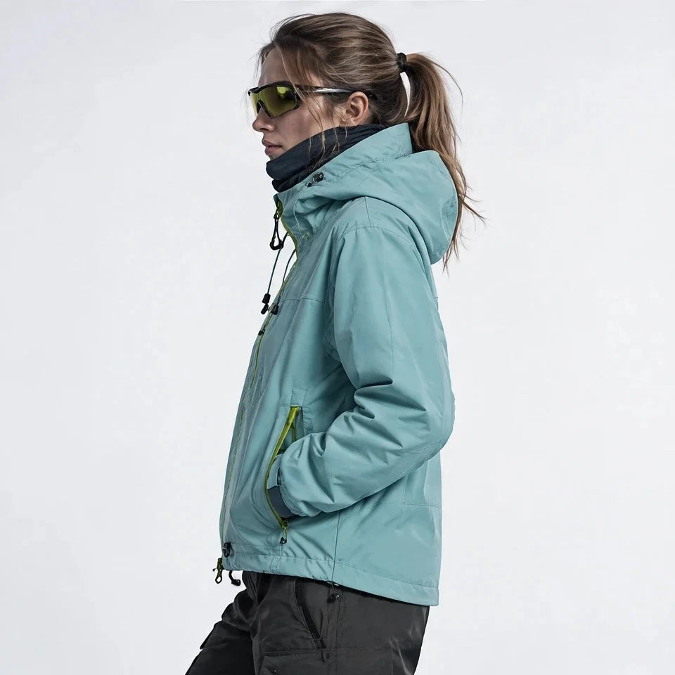 Caw - Unisex Windproof Breathable & Packable Waterproof Jacket - Light green
