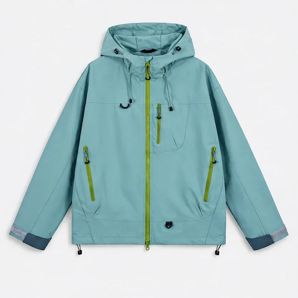 Caw - Unisex Windproof Breathable & Packable Waterproof Jacket - Light green