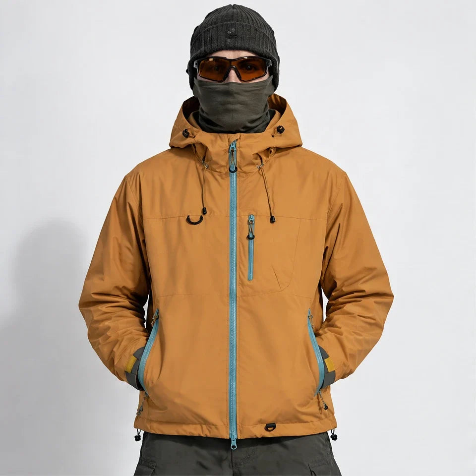 Caw - Unisex Windproof Breathable & Packable Waterproof Jacket - Orange