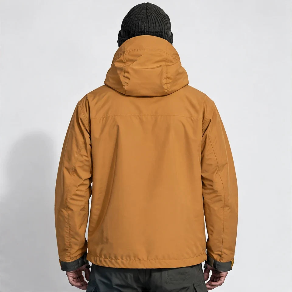 Caw - Unisex Windproof Breathable & Packable Waterproof Jacket - Orange