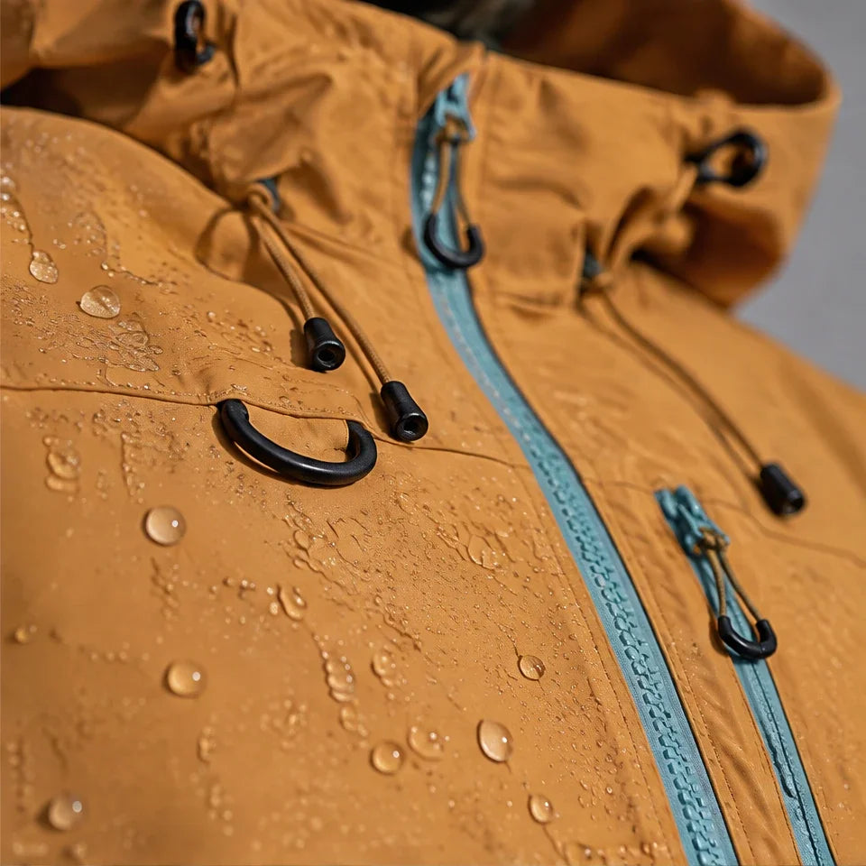 Caw - Unisex Windproof Breathable & Packable Waterproof Jacket - Orange