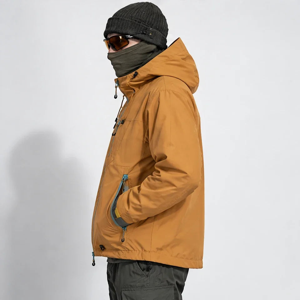 Caw - Unisex Windproof Breathable & Packable Waterproof Jacket - Orange