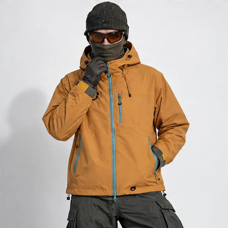 Caw - Unisex Windproof Breathable & Packable Waterproof Jacket - Orange