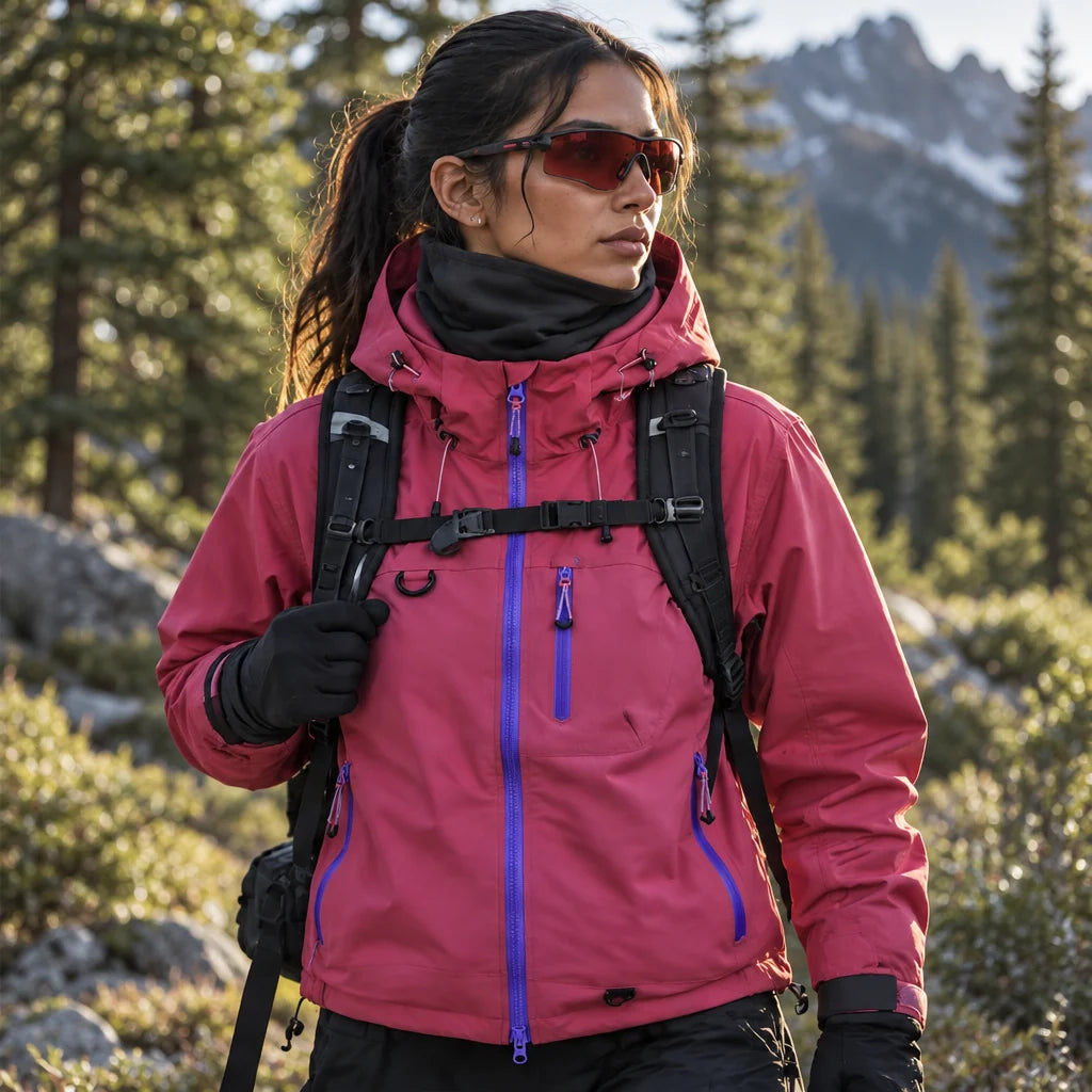 Caw - Unisex Windproof Breathable & Packable Waterproof Jacket - Pink