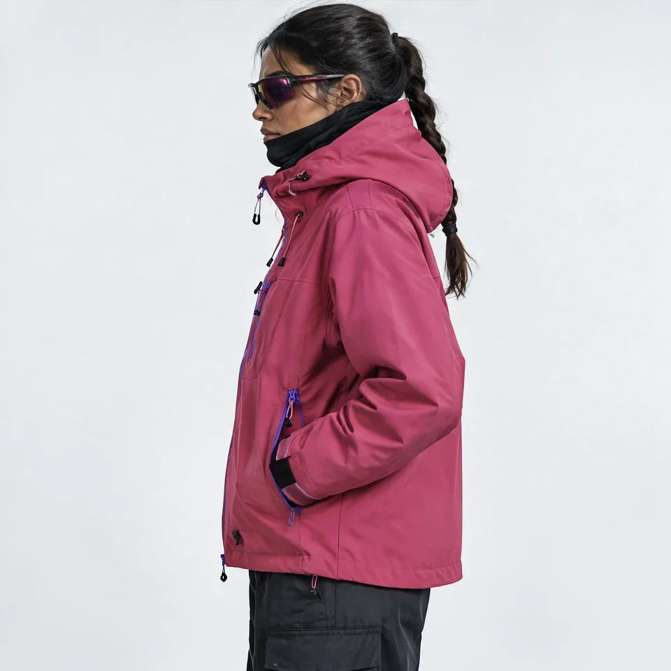 Caw - Unisex Windproof Breathable & Packable Waterproof Jacket - Pink