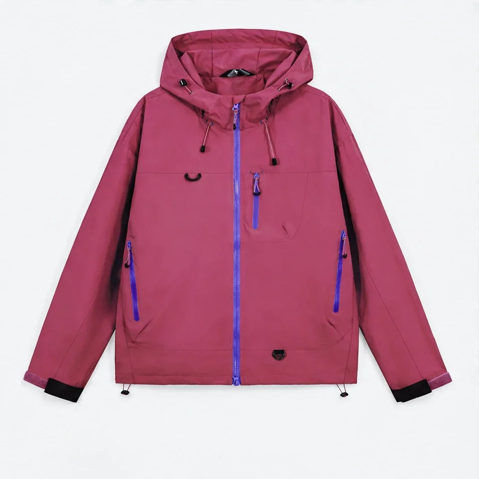 Caw - Unisex Windproof Breathable & Packable Waterproof Jacket - Pink