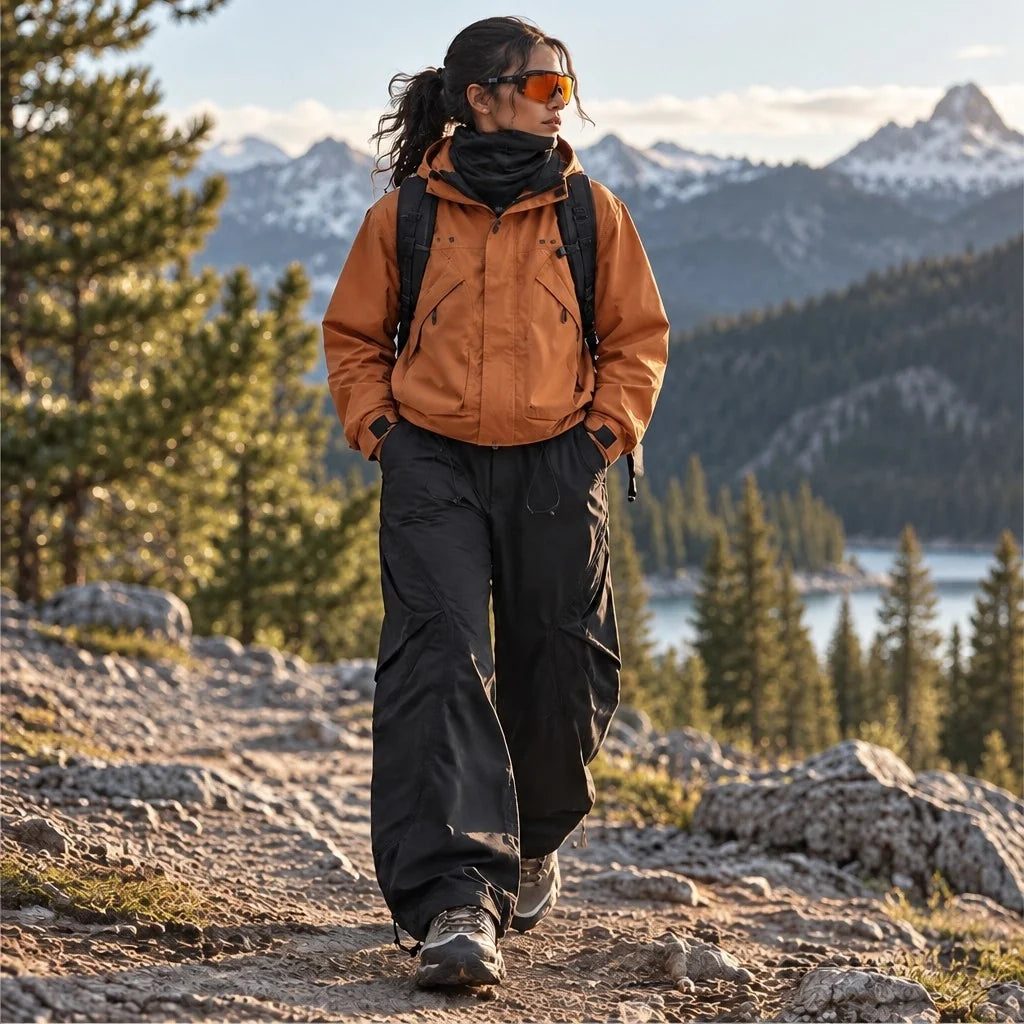 Rill - Unisex Water-Repellent & Quick-Dry Lotus-Effect Hiking Trousers - Black